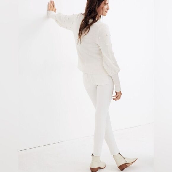 MADEWELL Bobble Dashwood V-Neck Wool Blend Sweater - Picture 3 of 13